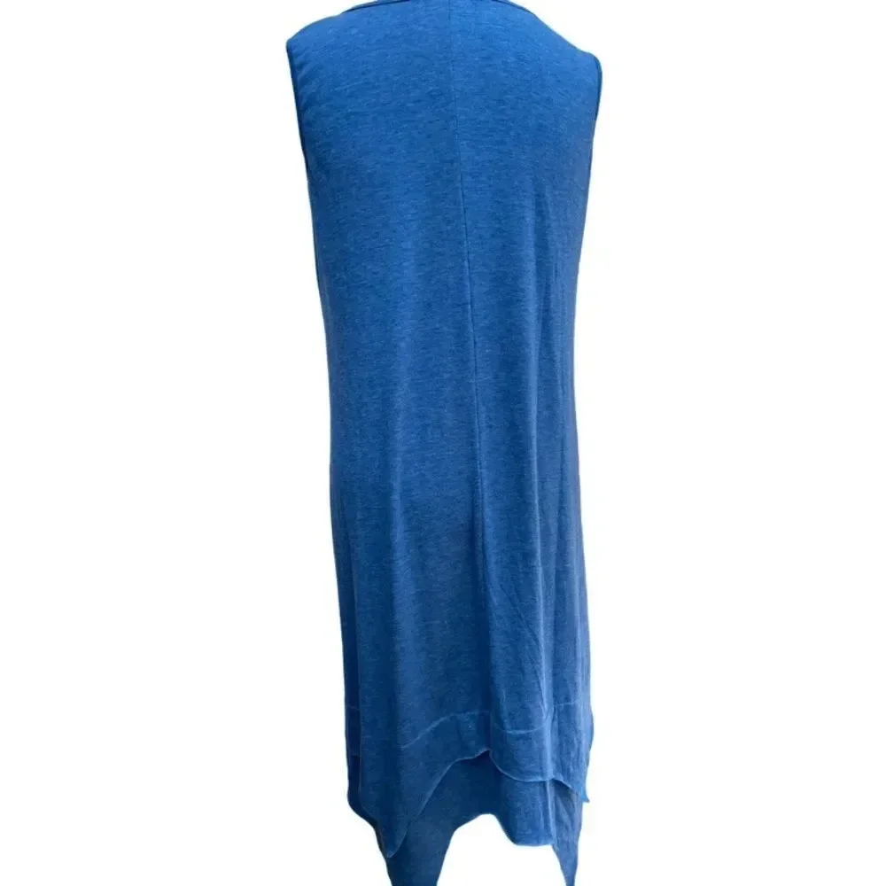Hippie soul Dress XS blue with black writing New
